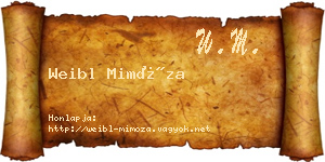 Weibl Mimóza névjegykártya